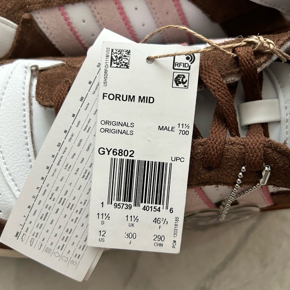 Adidas Forum Mid Men's Shoes Size 12 ‘chocolate to my strawberry' GY6802 Rare - Picture 12 of 12